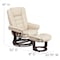 Flash Furniture Beige LeatherSoft Recliner & Ottoman w/ Wood Base BT-7818-BGE-GG - alternate 7
